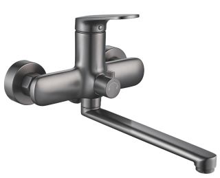 Смеситель для ванны Shevanik S8502T оружейная сталь